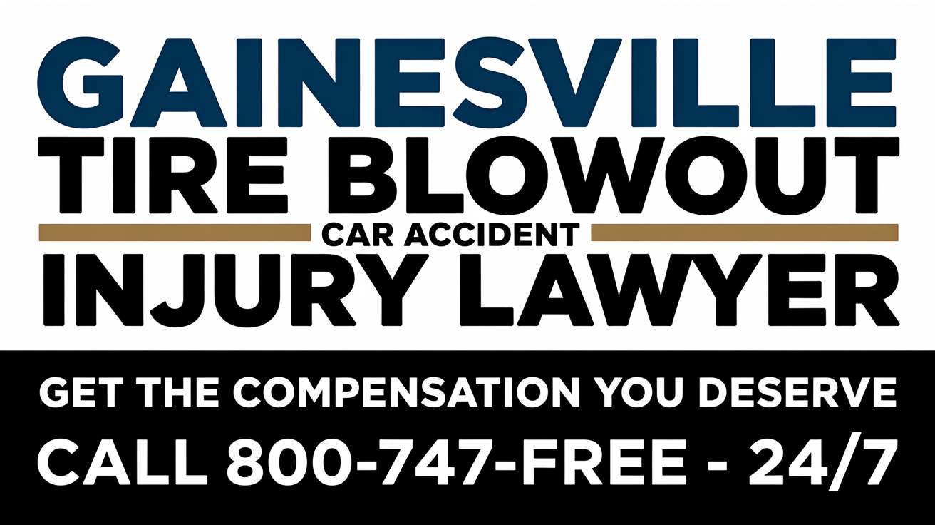 Abogado de lesiones por accidente de automóvil por reventón de neumático en Gainesville