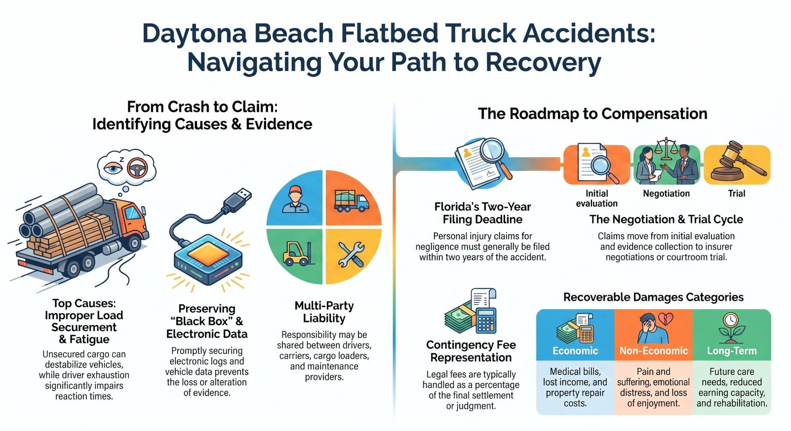 Abogado de Accidentes de Camiones en Daytona Beach