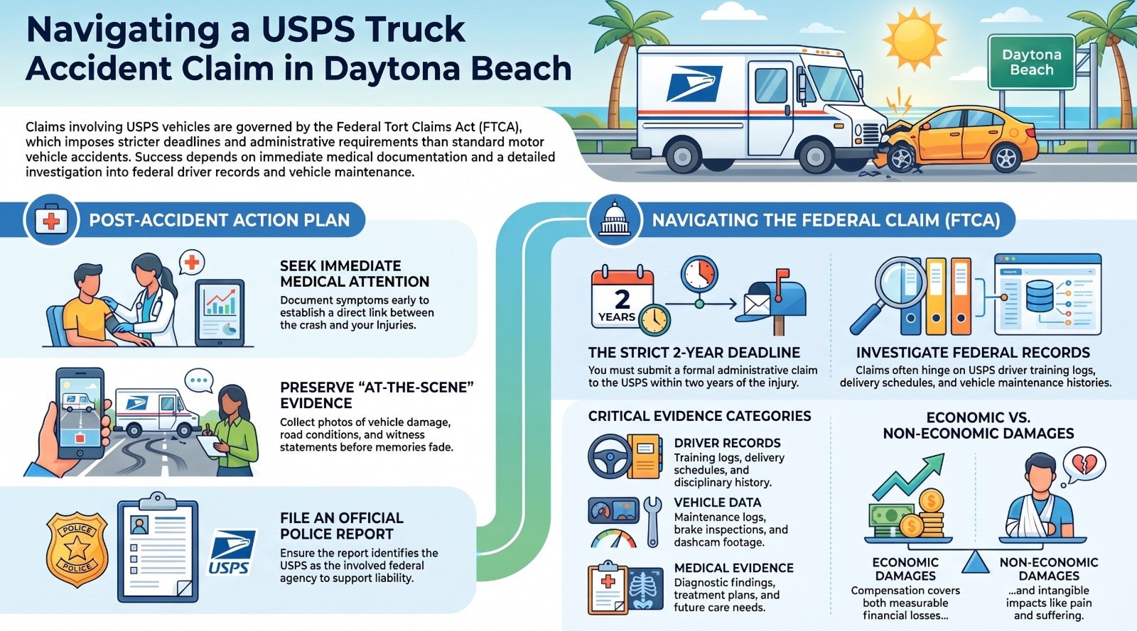 Daytona Beach USPS Truck Accident Lawyer