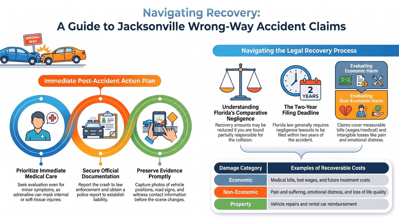 Abogado de Accidentes de Conductor en Sentido Contrario en Jacksonville
