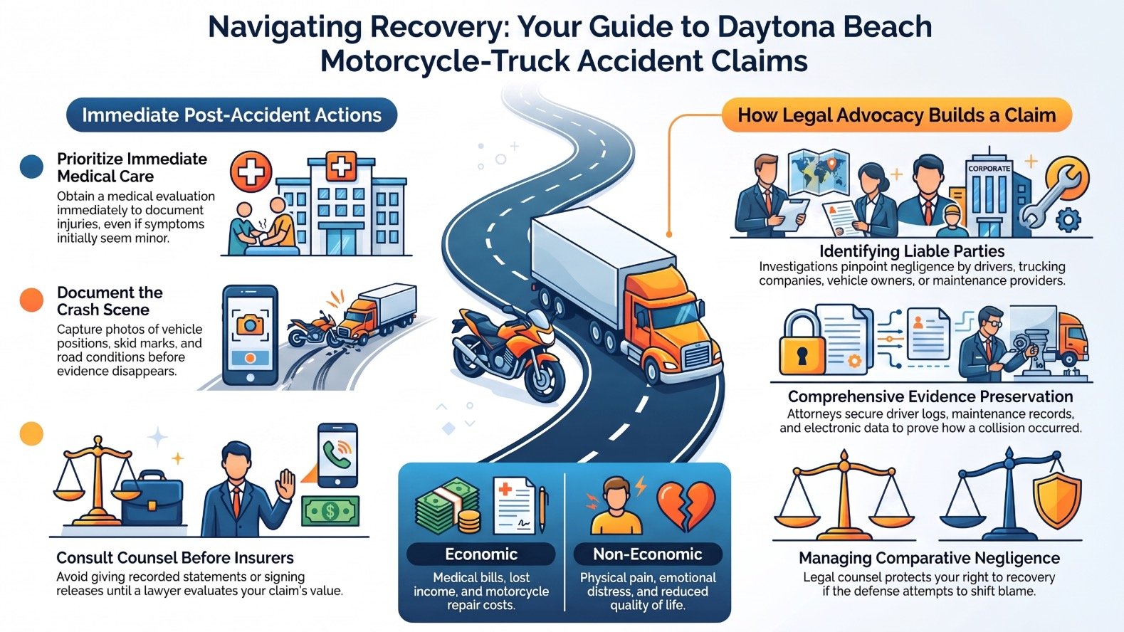 Daytona Beach Motorcycle Truck Accident Lawyer