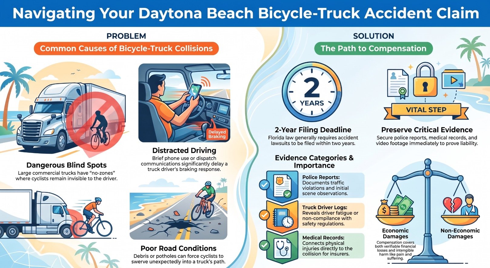 Daytona Beach Bicycle Truck Accident Lawyer