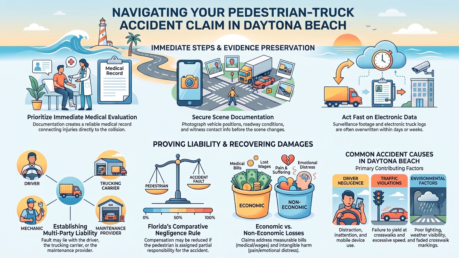 Daytona Beach Pedestrian Truck Accident Lawyer