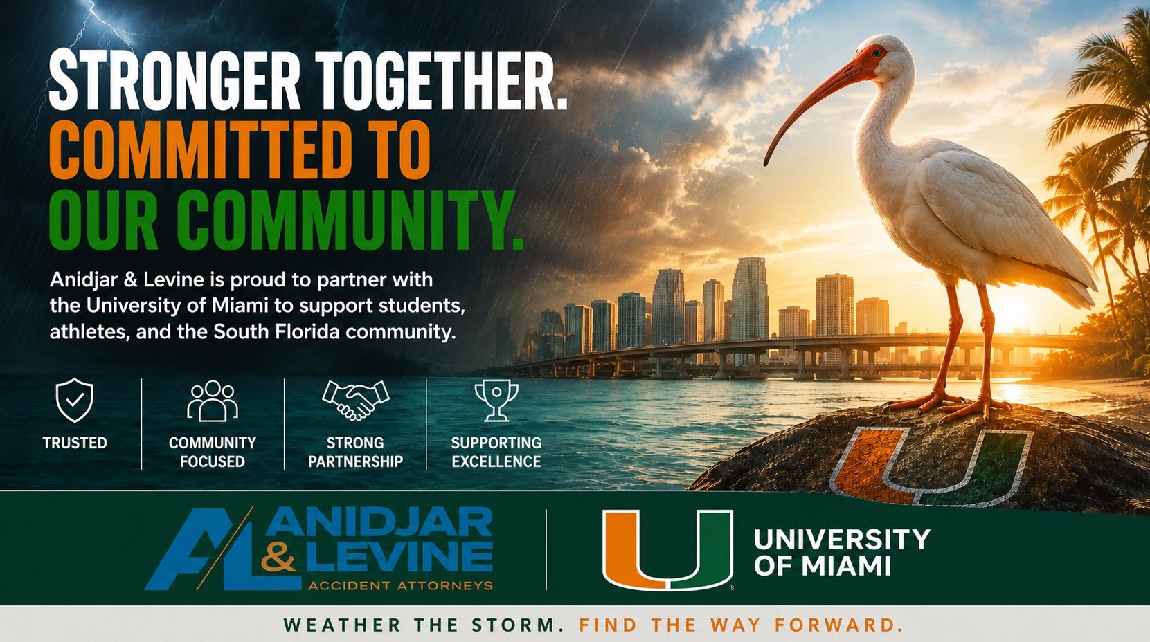 Anidjar & Levine y la Universidad de Miami — Más Fuertes Juntos. Comprometidos con Nuestra Comunidad.