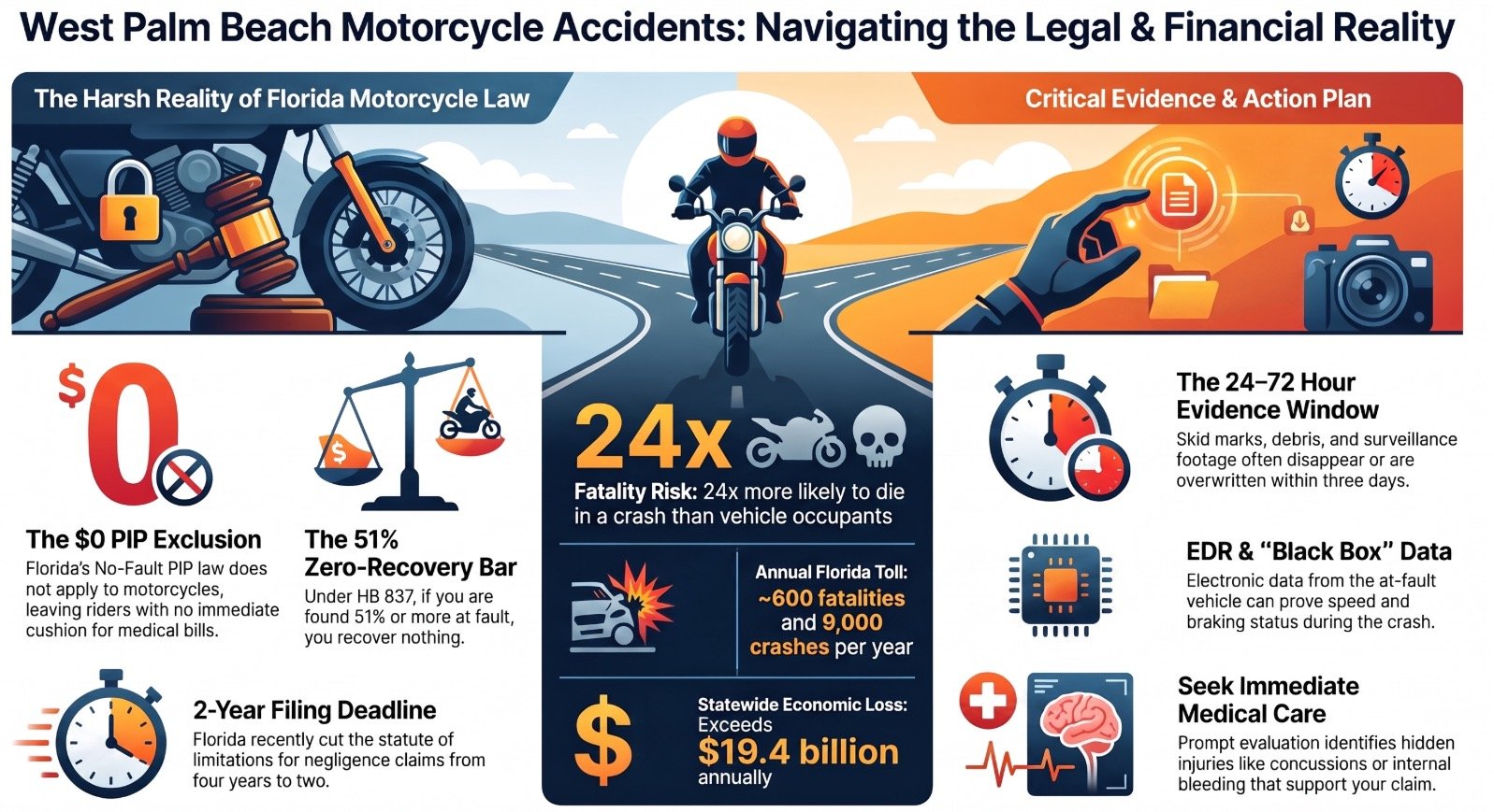 Abogado de Accidentes de Motocicleta en West Palm Beach