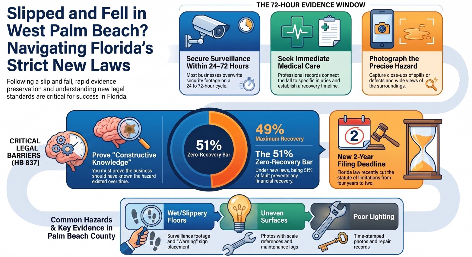 Guía de Responsabilidad de Locales por Resbalones y Caídas en West Palm Beach