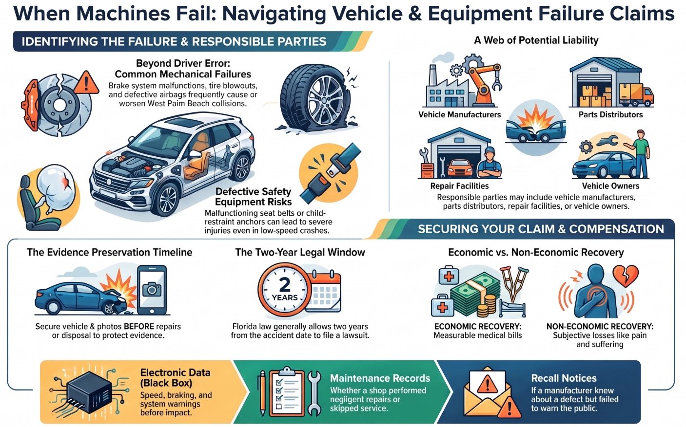 West Palm Beach Car Accident Vehicle & Equipment Failures Lawyer