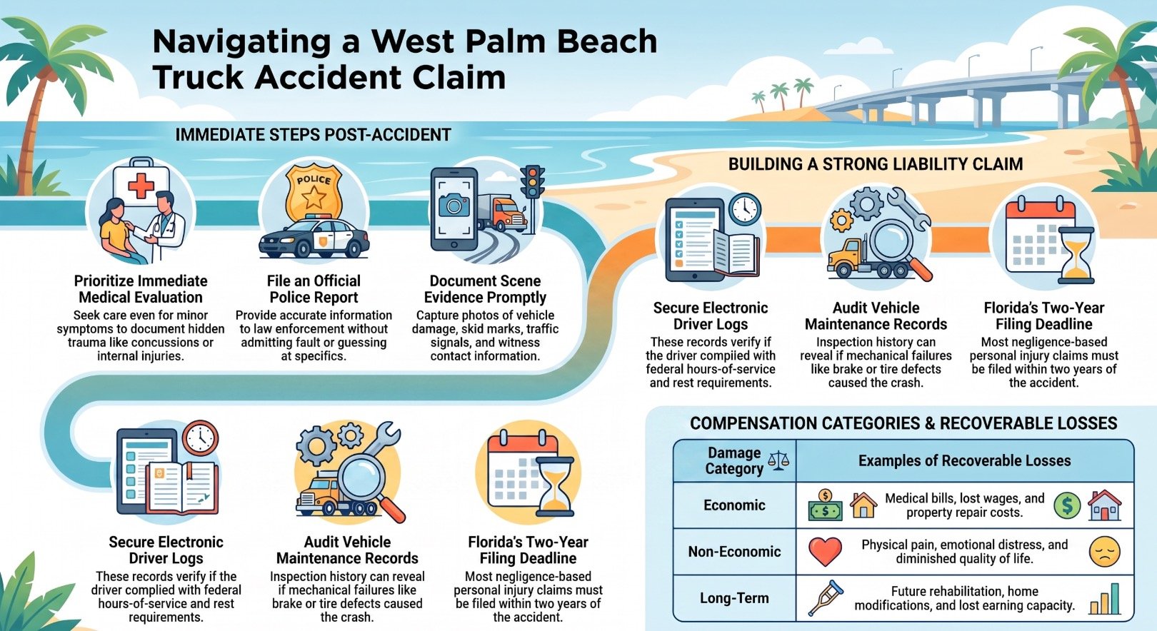 West Palm Beach Truck Accident Roads & Highways Lawyer