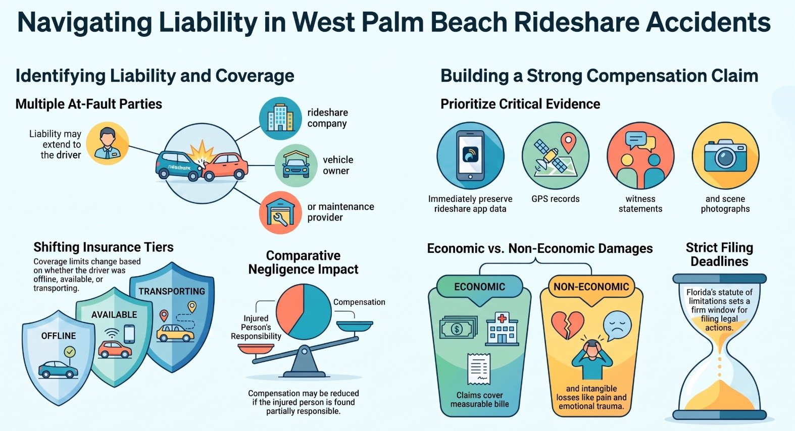 West Palm Beach Rideshare Accident At-Fault Parties Lawyer