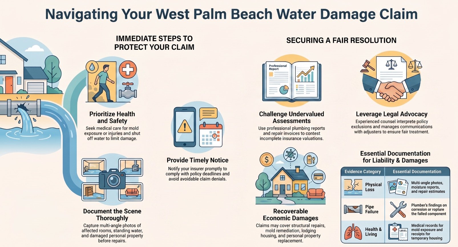Abogado de Daños por Agua y Tuberías en West Palm Beach