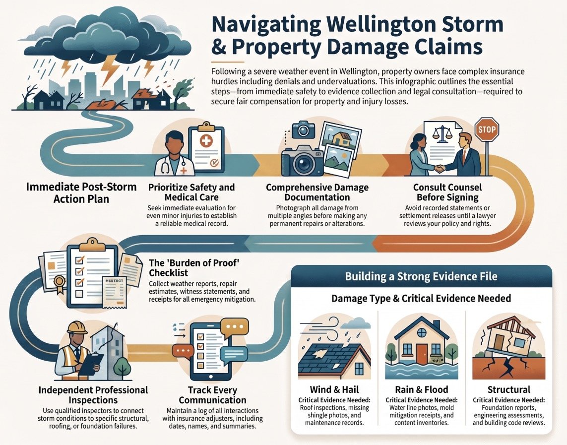 Abogado de Daños por Tormentas y Clima en Wellington