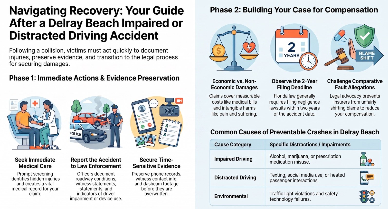 Delray Beach Car Accident Impaired & Distracted Driving Lawyer