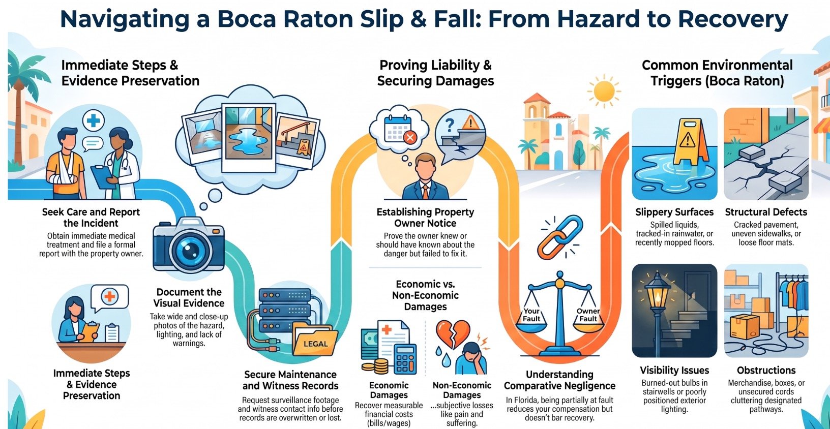 Abogado de Condiciones Peligrosas por Resbalones y Caídas en Boca Raton