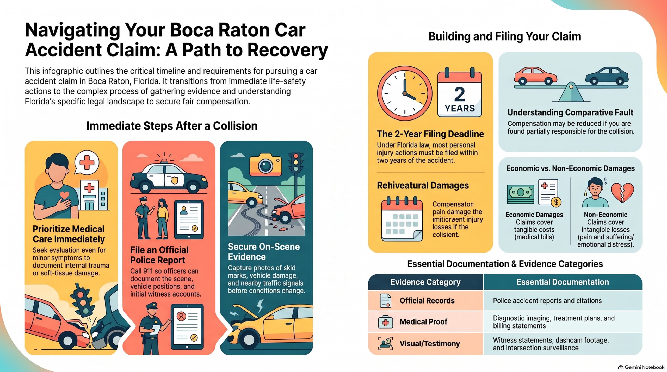 Car Accident Claim Recovery Infographic