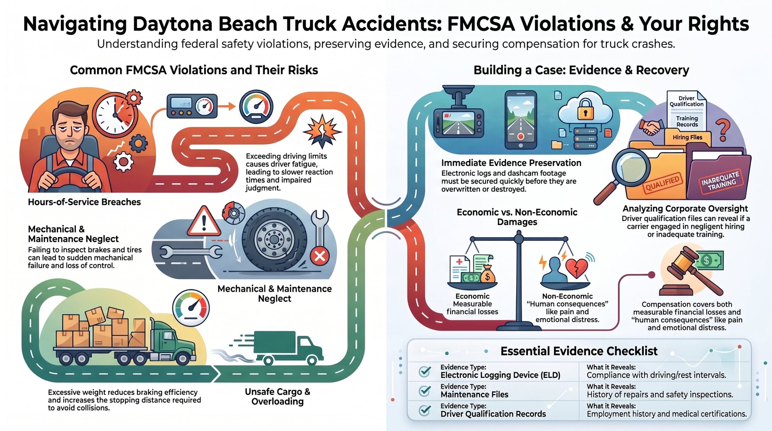 Guía de Accidentes de Camiones en Daytona Beach