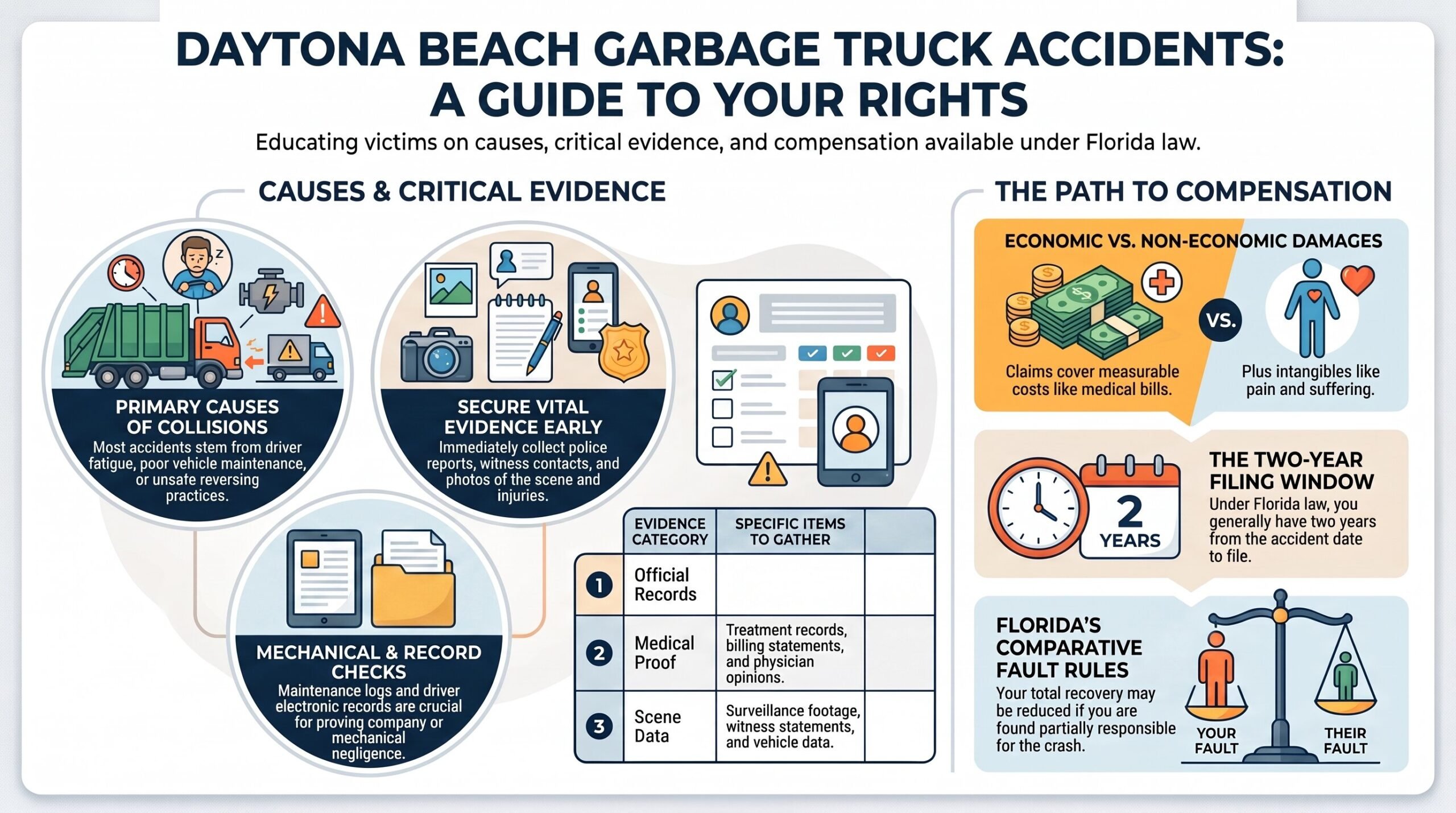 Guía de Accidentes de Camiones de Basura en Florida