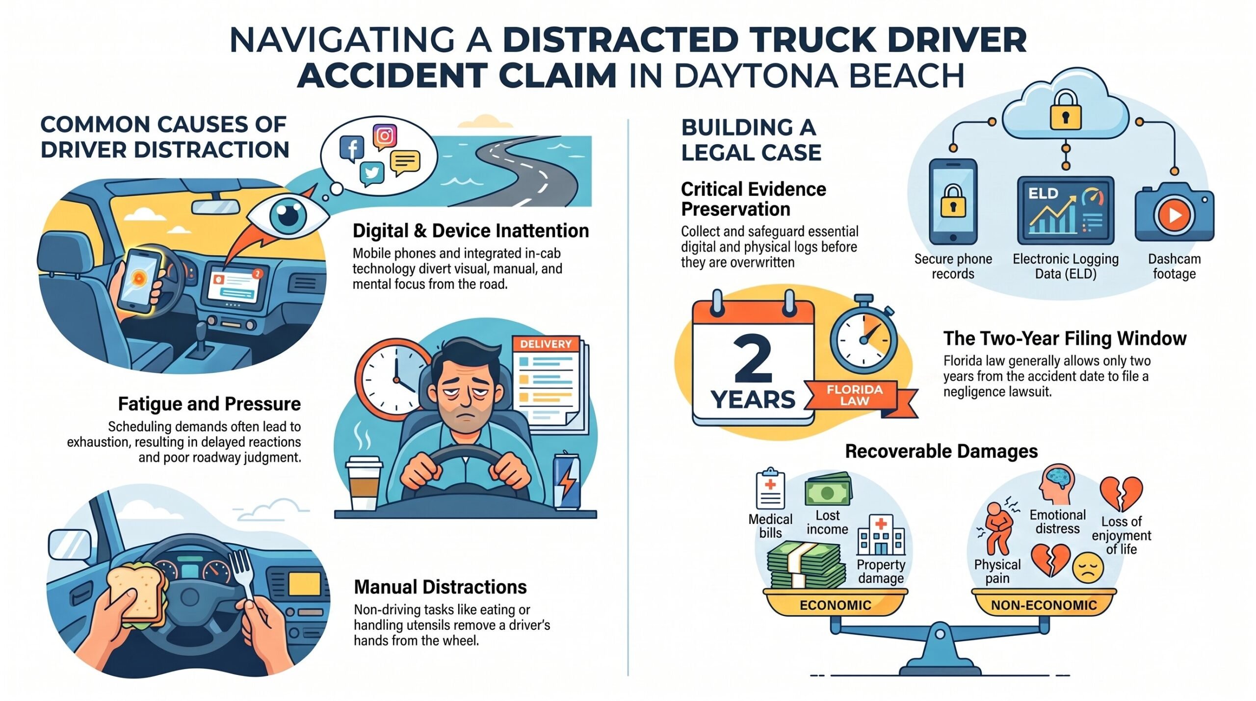 Navigating Distracted Truck Accident Claims