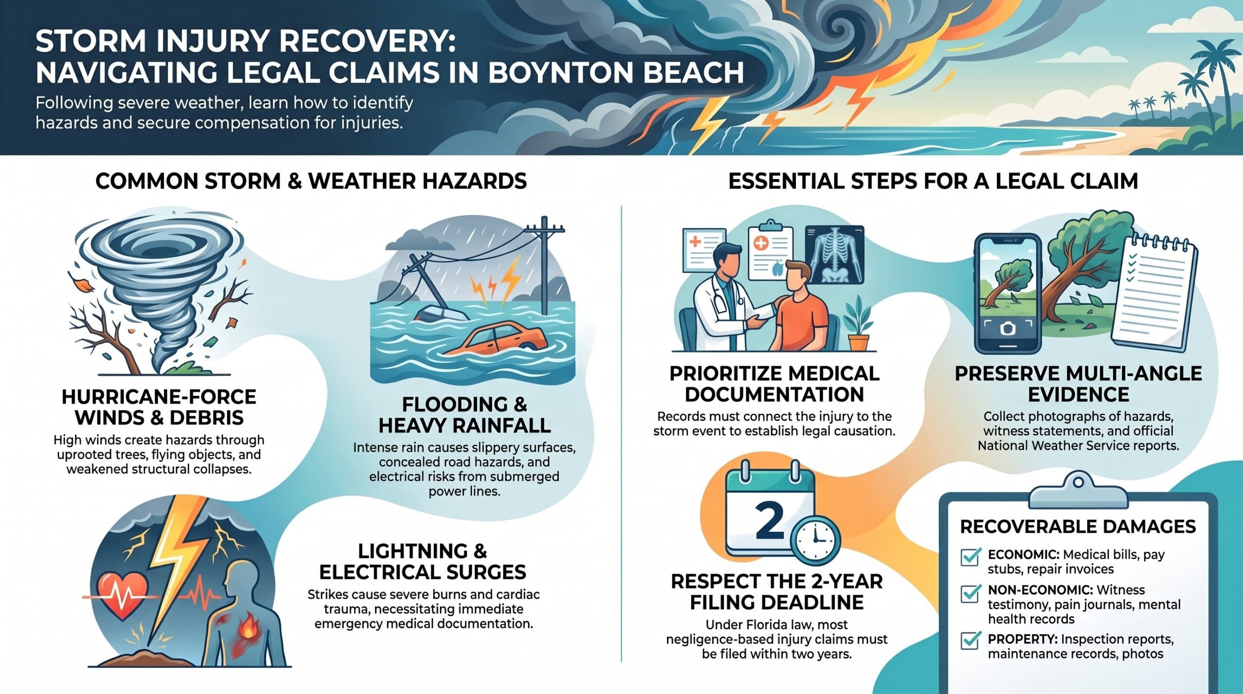 Reclamaciones por Lesiones por Tormentas en Boynton Beach