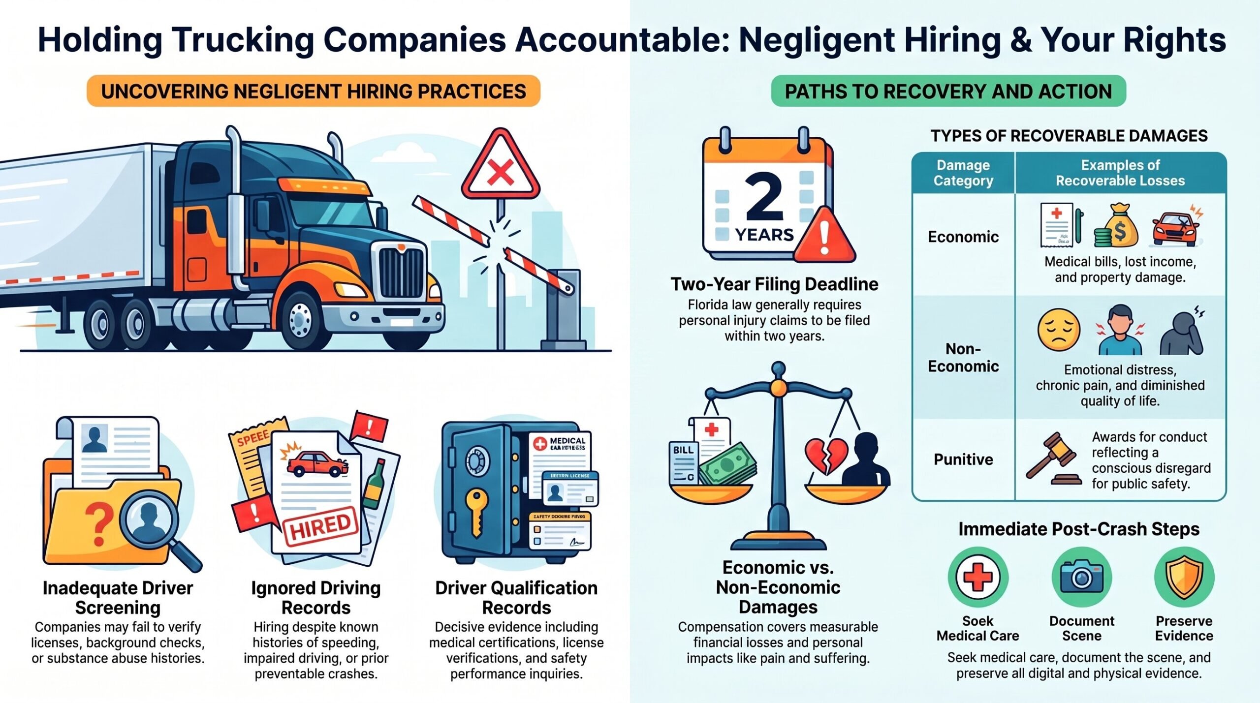 Trucking Company Negligence and Rights