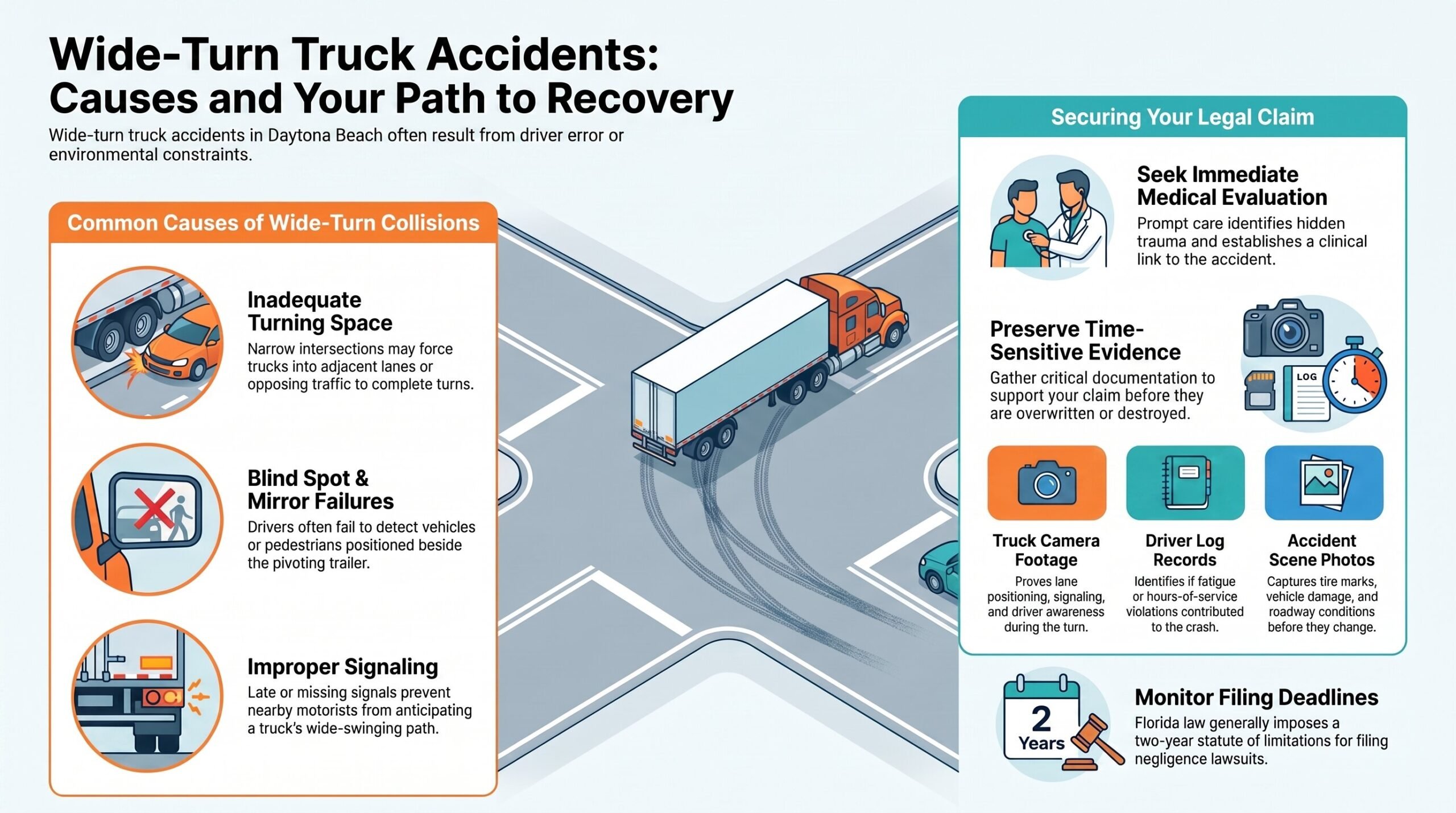 Wide-Turn Truck Accident Recovery