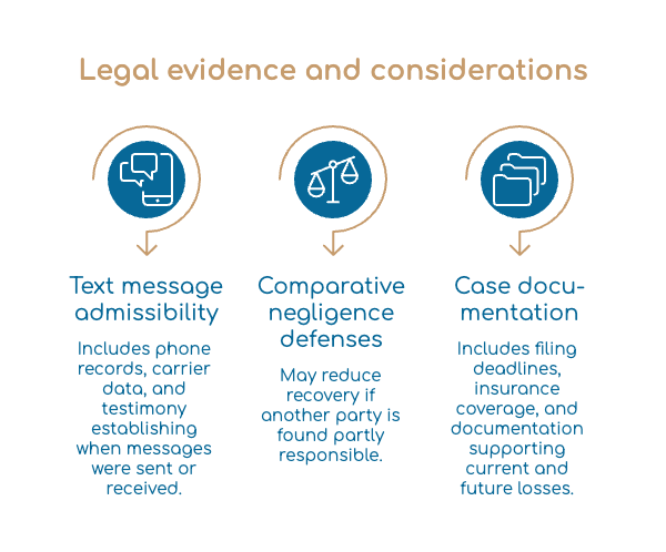 Evidencia legal y consideraciones