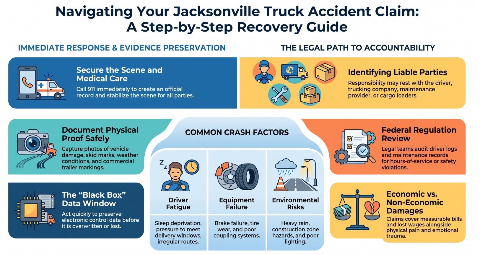 Abogado de Lesiones en Carreteras y Autopistas de Accidentes de Camiones de Jacksonville