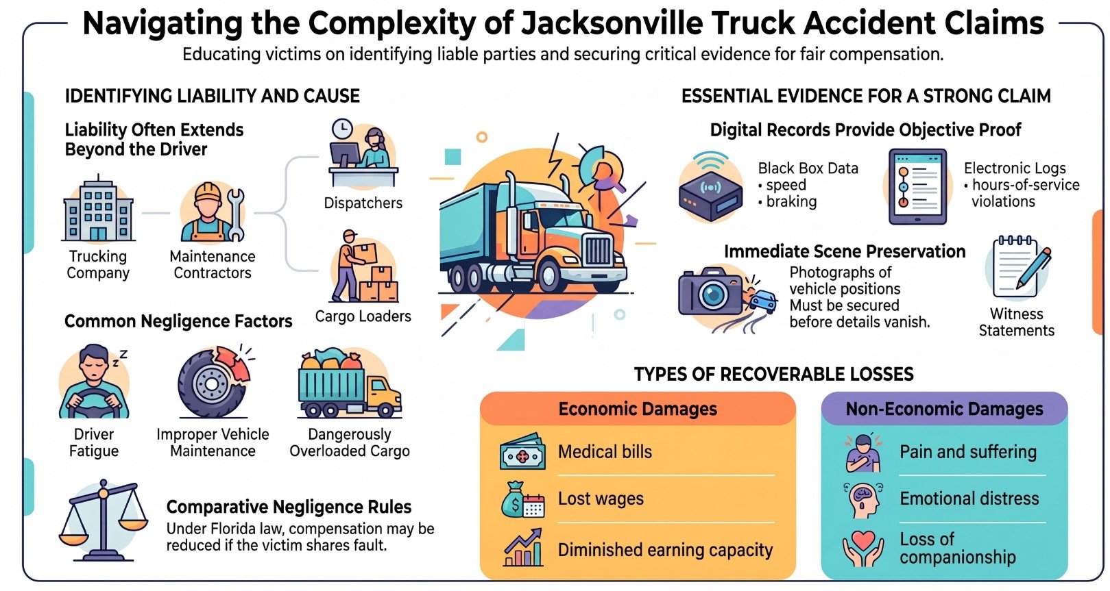 Abogado de Reclamaciones y Responsabilidad por Accidentes de Camiones en Jacksonville