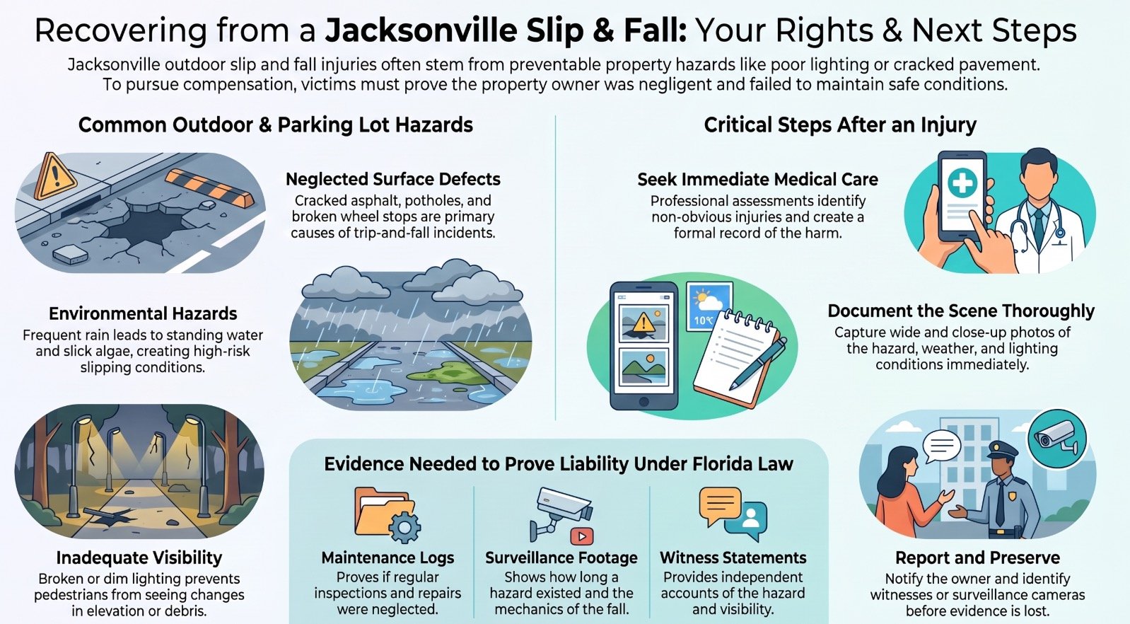 Jacksonville Slip & Fall Outdoor & Parking Lot Lawyer
