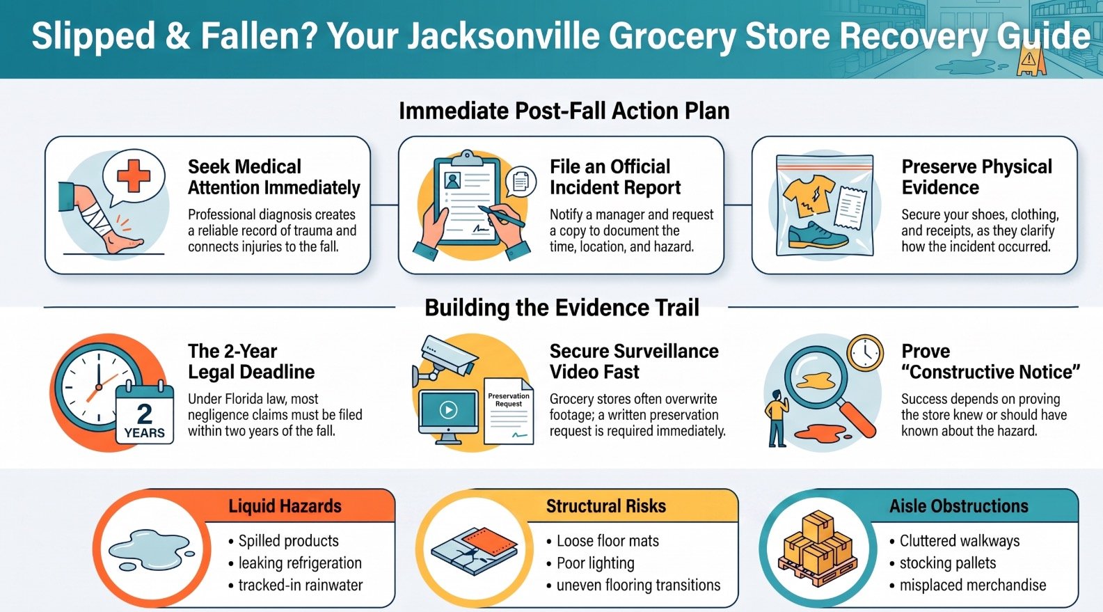 Abogado de Resbalones y Caídas en Supermercados de Jacksonville