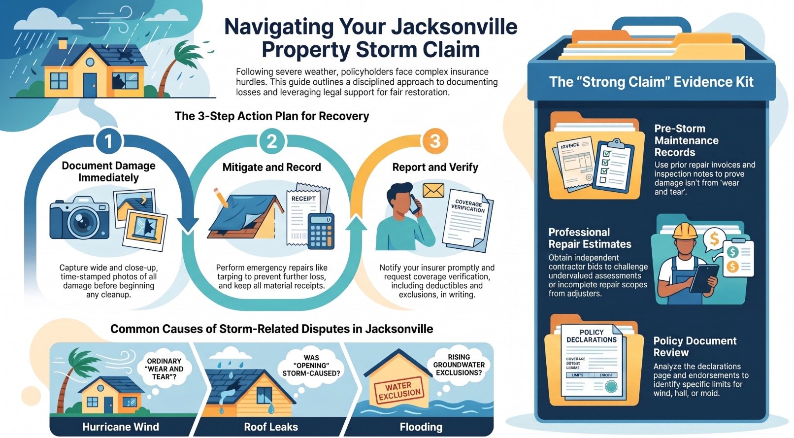 Abogado de Reclamaciones de Propiedad por Daños de Tormenta y Clima en Jacksonville