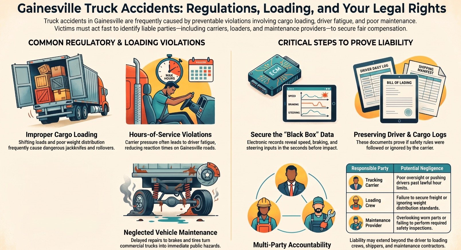 Gainesville Truck Accident Trucking Regulations & Loading Lawyer