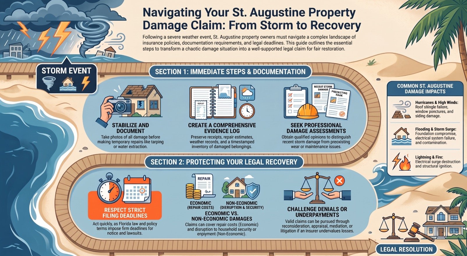St. Augustine Property Claim Storm & Weather Damage Lawyer