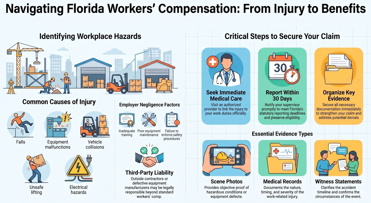 Florida Workers Comp Accident Causes & Fault Injury Lawyer