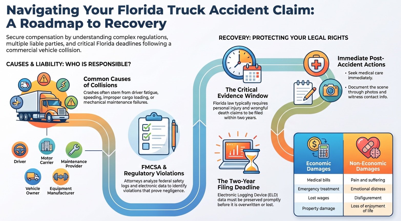 Florida Truck Accident Claims & Liability Lawyer
