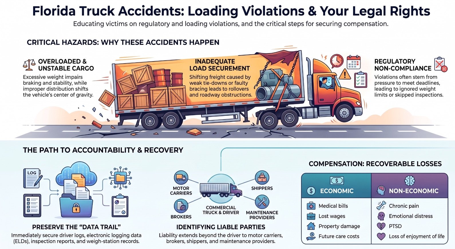 Abogado de Regulaciones de Transporte y Carga de Accidentes de Camiones en Florida