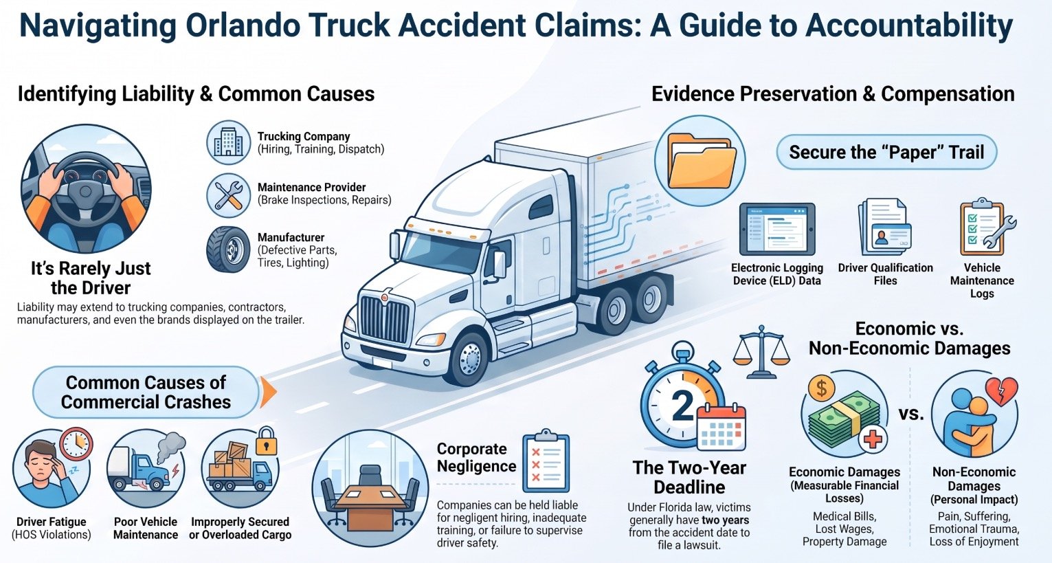Abogado de Empresas y Marcas de Accidentes de Camiones en Orlando