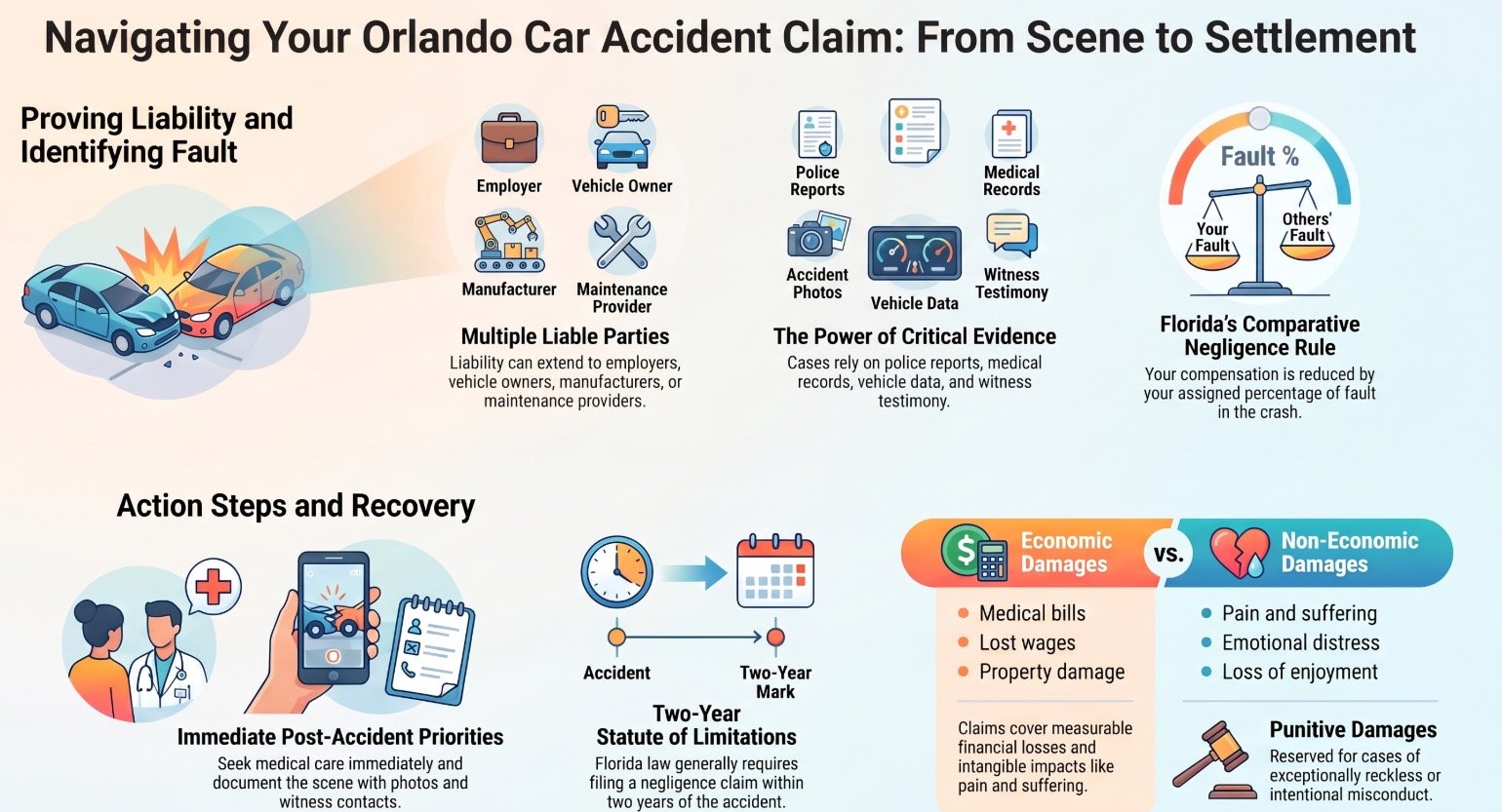 Abogado de Partes Responsables en Accidentes de Auto en Orlando