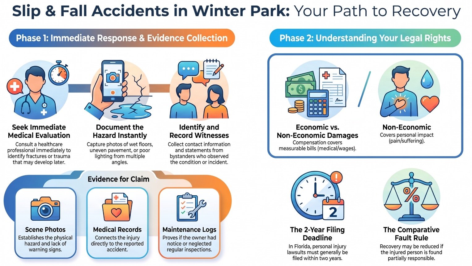 Abogado de Condiciones Peligrosas de Resbalones y Caídas en Winter Park
