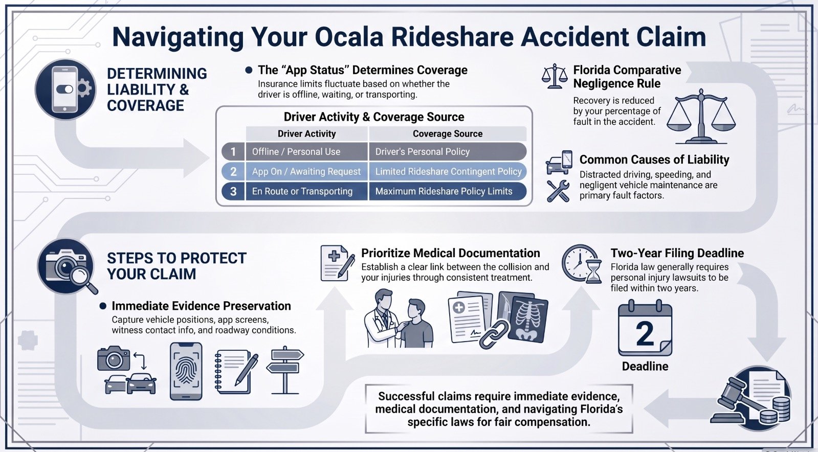 Ocala Rideshare Accident At-Fault Parties Lawyer