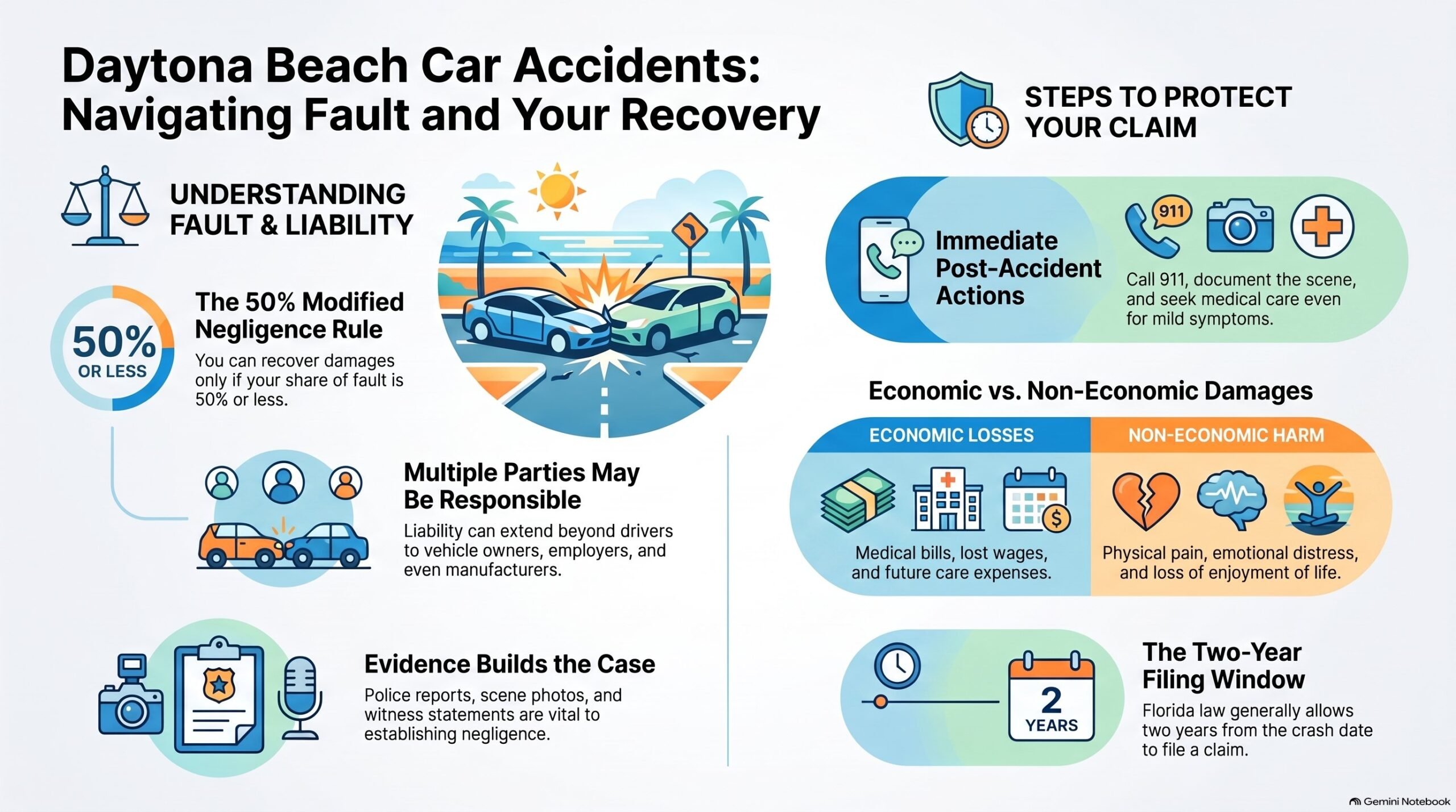 Guía de Accidentes de Automóviles en Daytona Beach