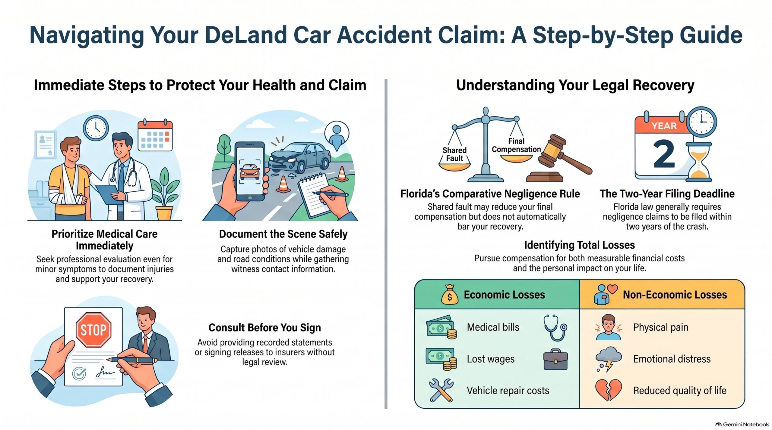 Guía de Reclamación por Accidente Automovilístico en DeLand