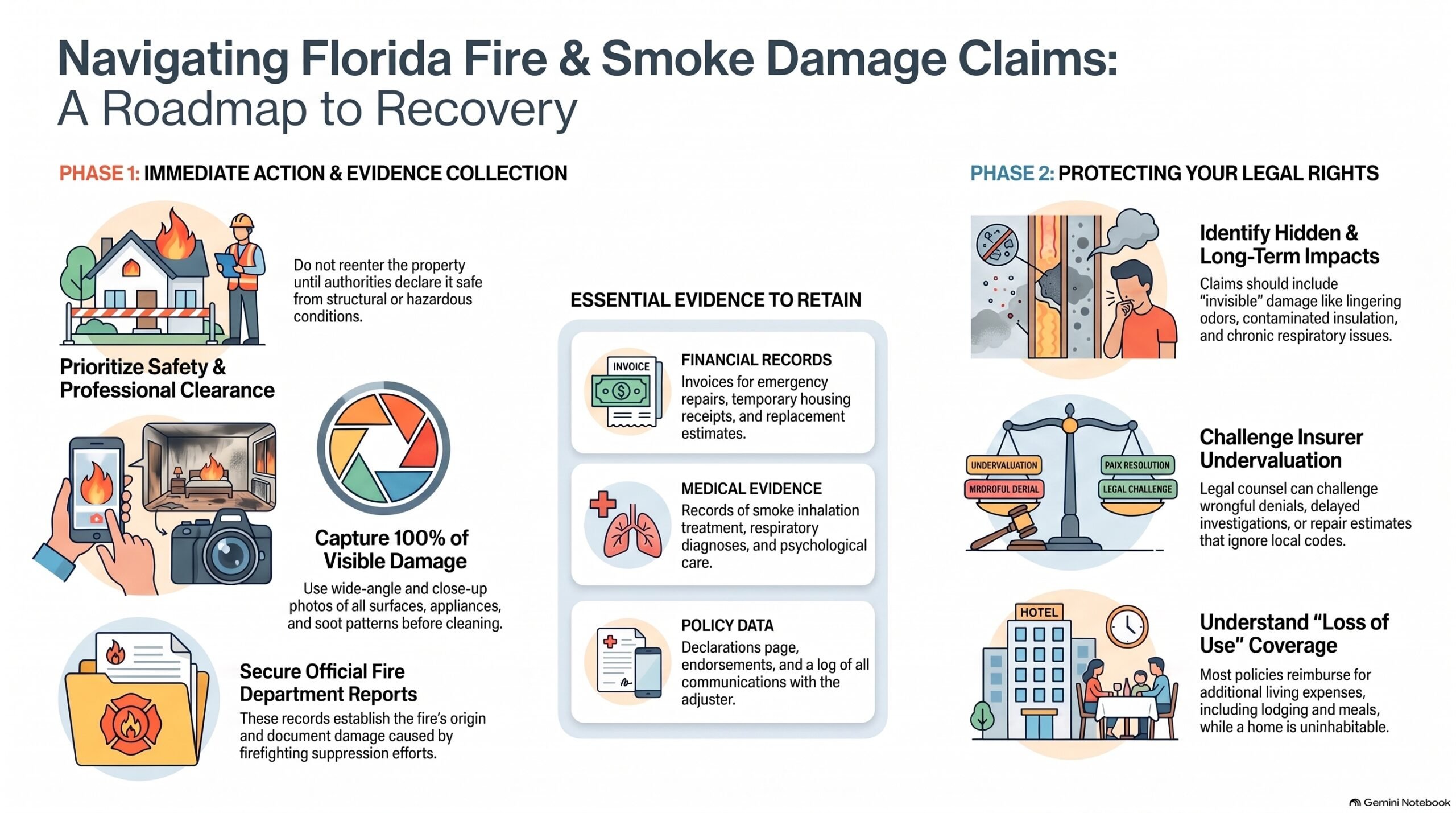 Hoja de Ruta para la Recuperación de Daños por Fuego en Florida