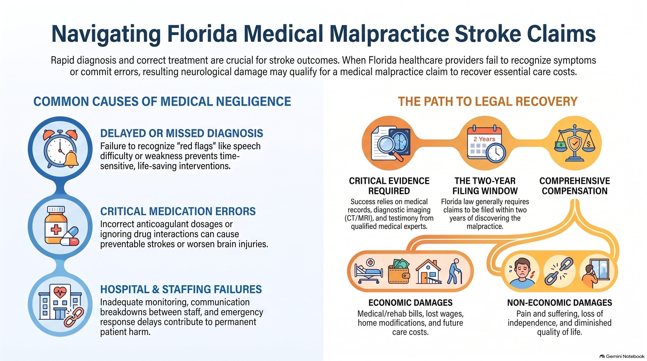 Reclamaciones de Negligencia Médica por Accidente Cerebrovascular en Florida