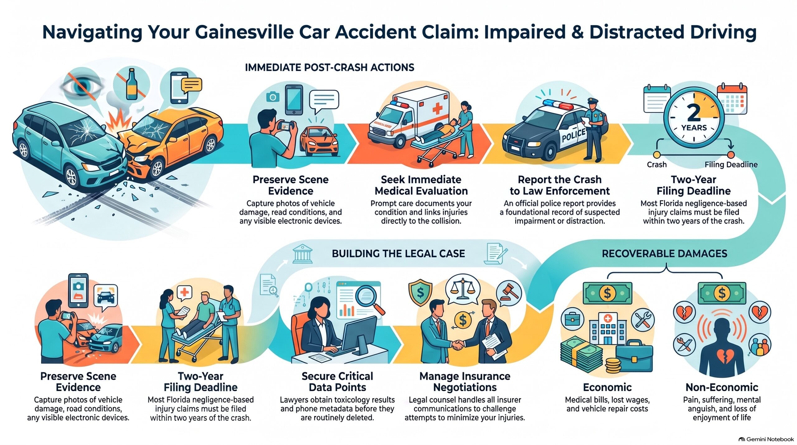 Guía de Reclamación por Accidente Automovilístico en Gainesville