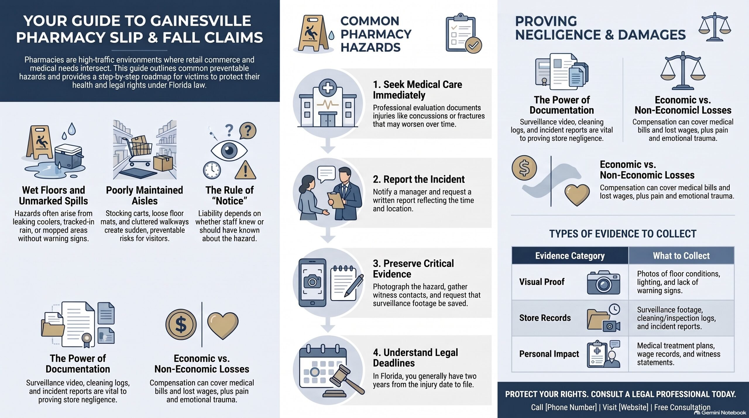 Guía de Reclamaciones por Lesiones en Farmacias de Gainesville