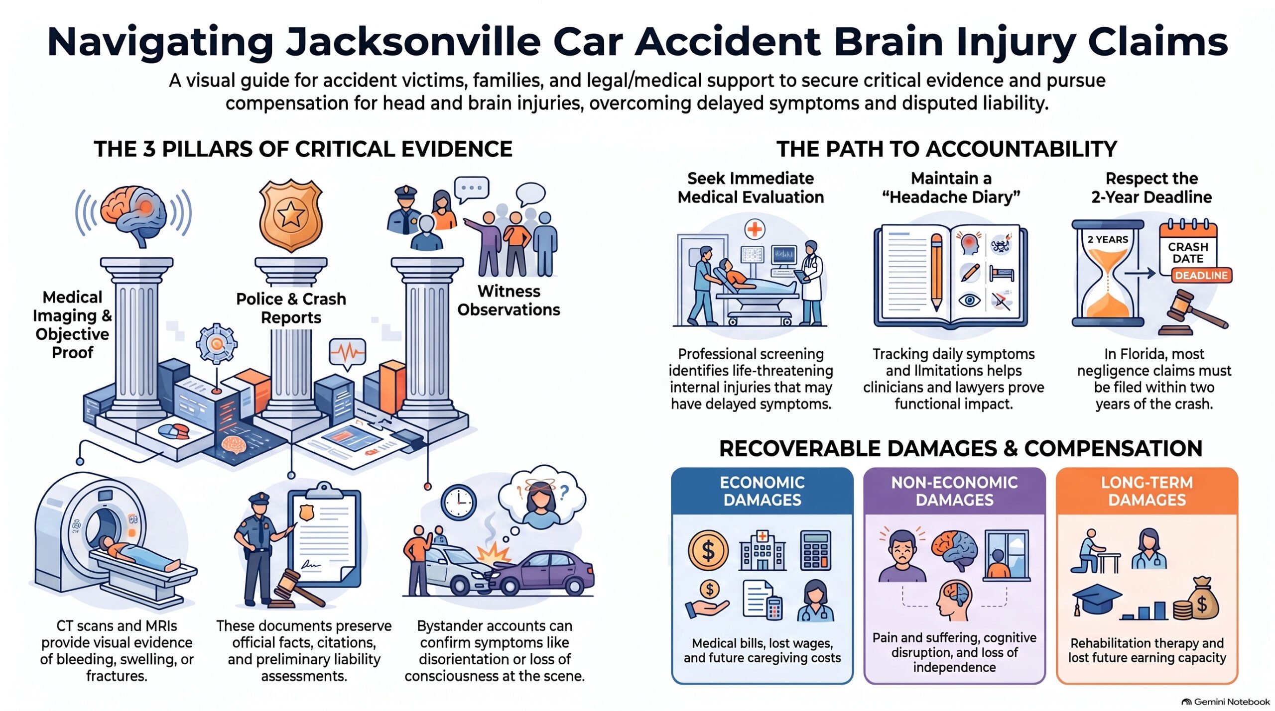 Guía de Reclamaciones por Lesiones Cerebrales en Jacksonville