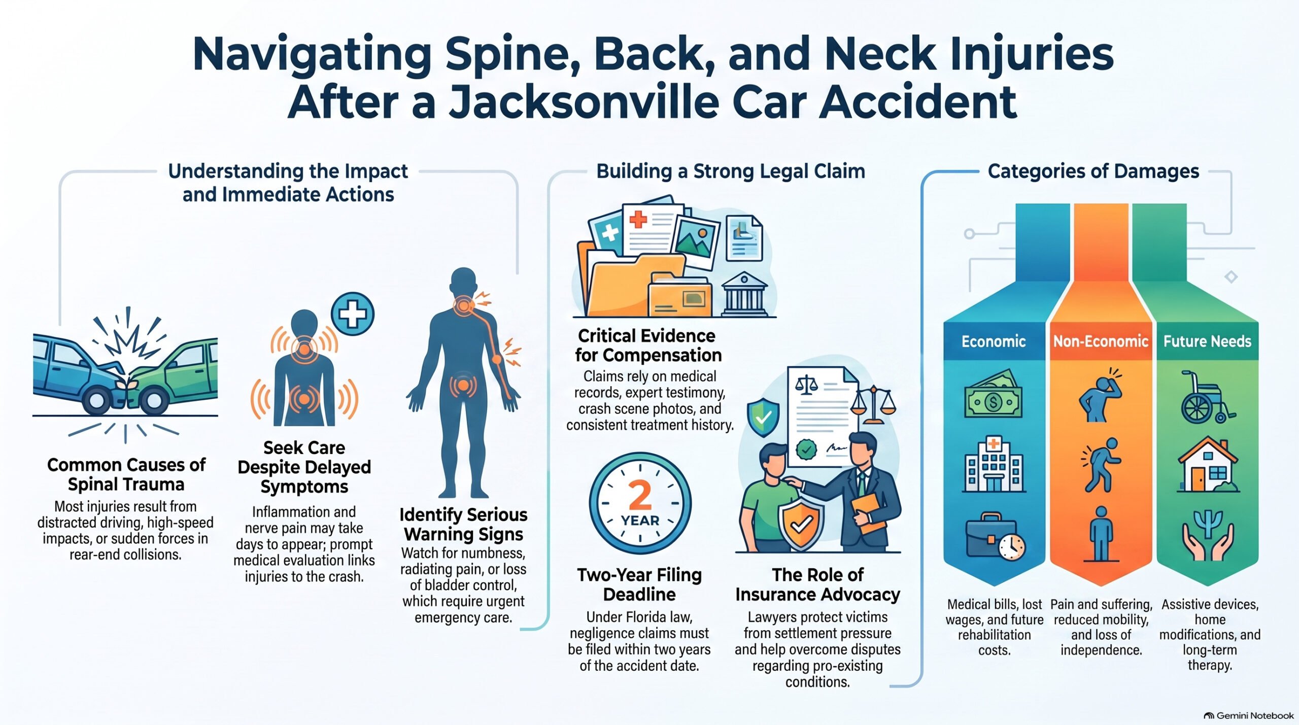 Guía de Lesiones por Accidentes Automovilísticos en Jacksonville