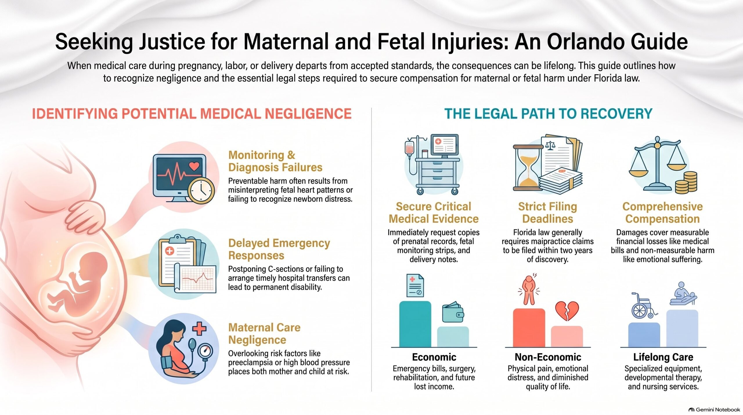 Guía Legal de Lesiones Maternas en Orlando