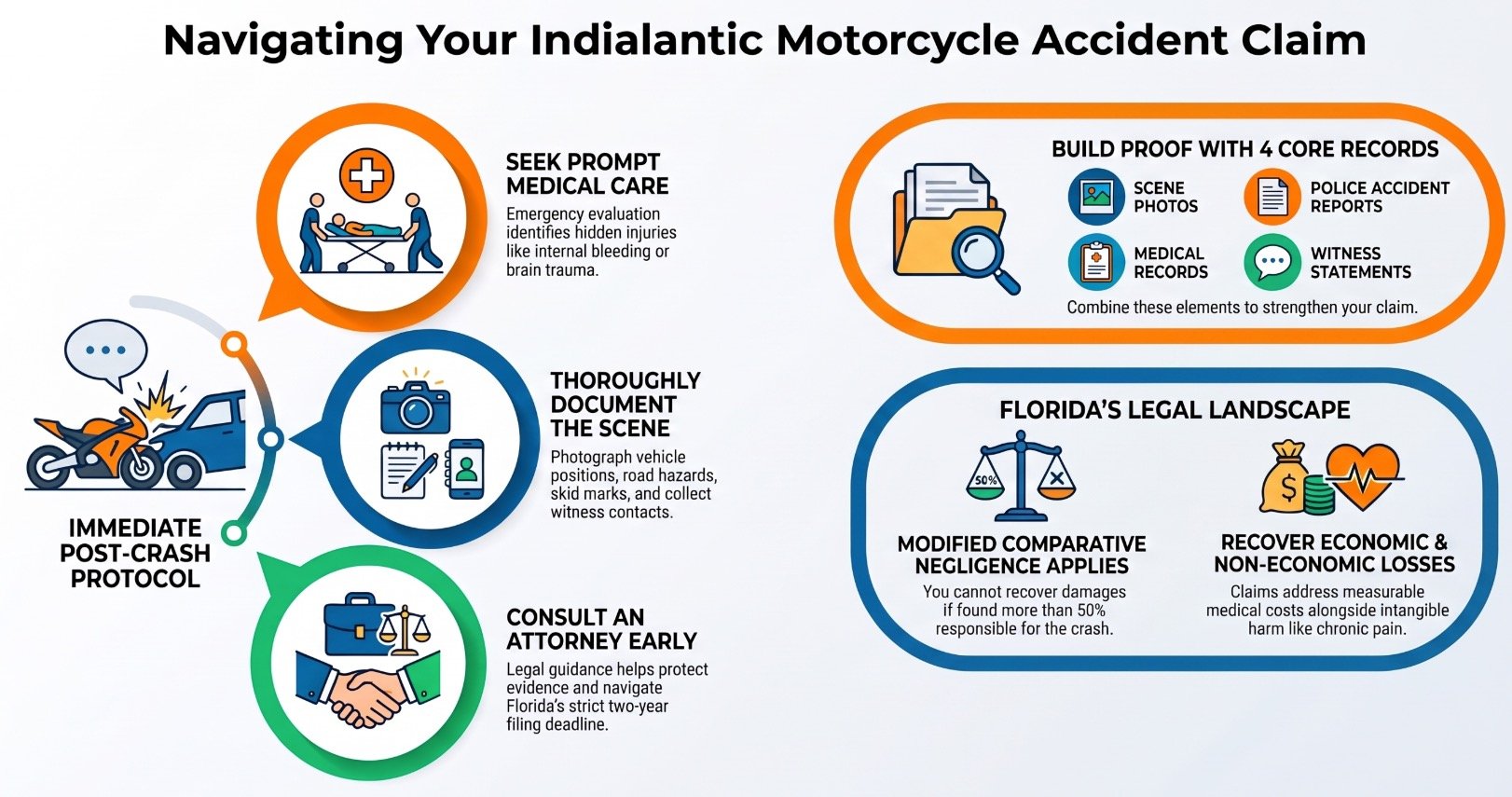 Indialantic Motorcycle Accident At-Fault Parties Lawyer