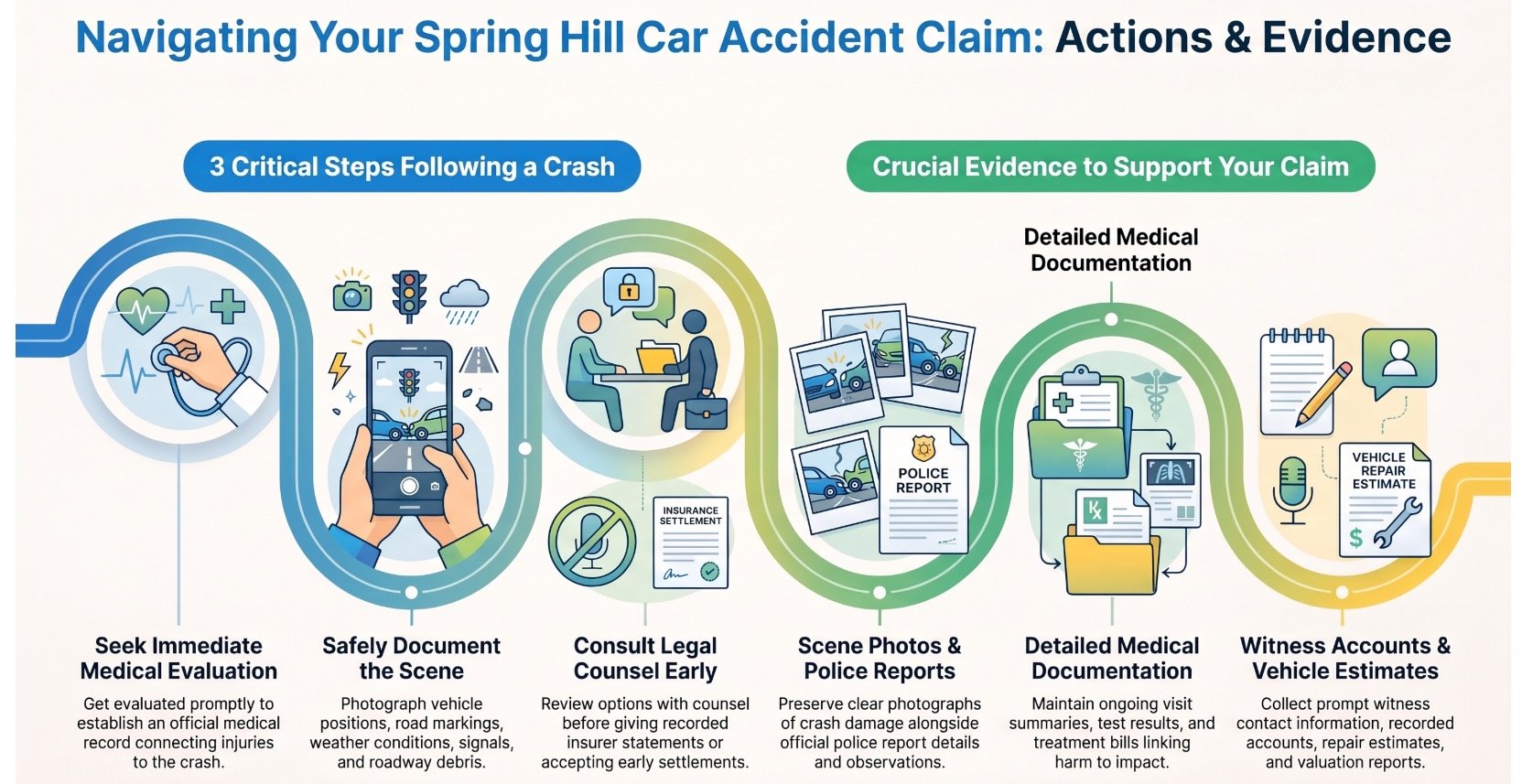 Abogado de Tipos de Colisiones de Accidentes de Automóviles en Spring Hill